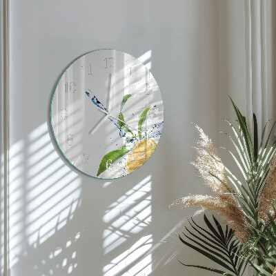 Glas wanduhr Zitronensäure