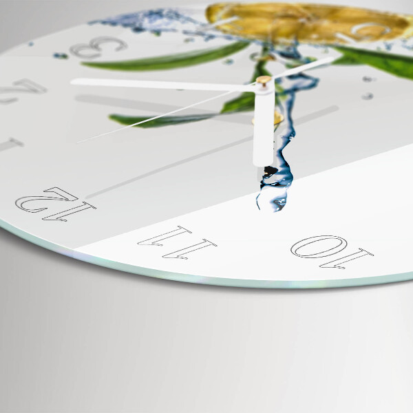 Glas wanduhr Zitronensäure