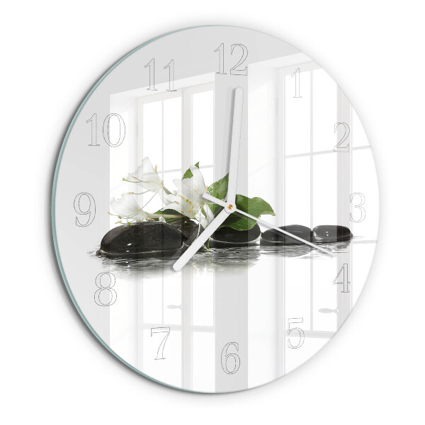 Glas wanduhr Zen-Steine