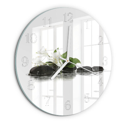 Glas wanduhr Zen-Steine