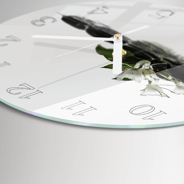 Glas wanduhr Zen-Steine