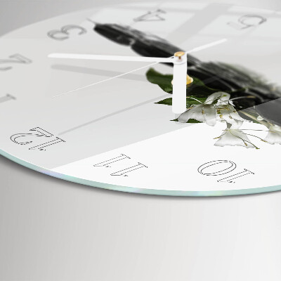 Glas wanduhr Zen-Steine