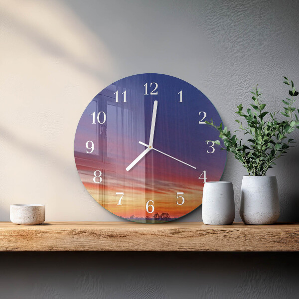 Glas wanduhr Feld