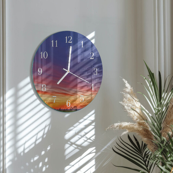 Glas wanduhr Feld
