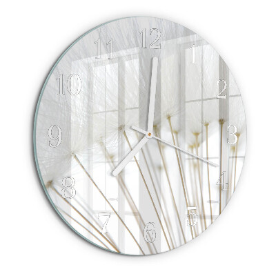 Glas wanduhr Löwenzahn