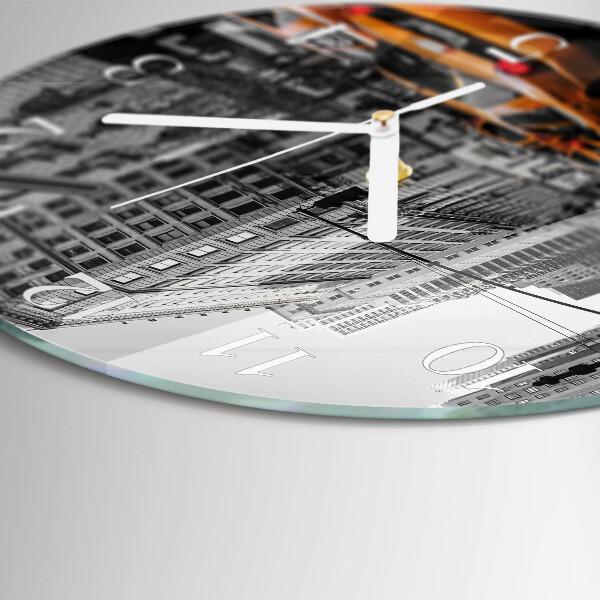Glas wanduhr New Yorker Taxi