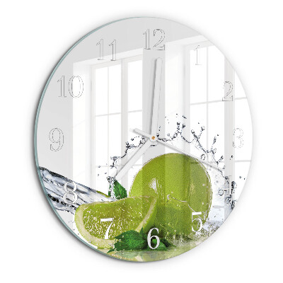 Glas wanduhr Kalkwasser