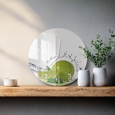 Glas wanduhr Kalkwasser