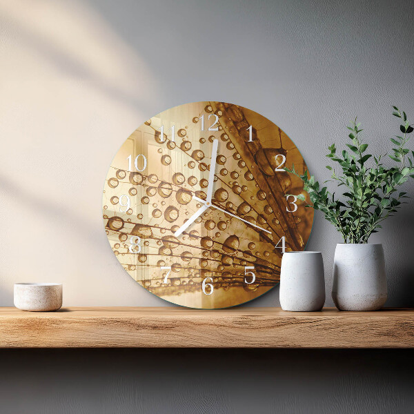 Glas wanduhr Löwenzahn