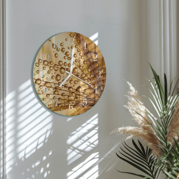 Glas wanduhr Löwenzahn
