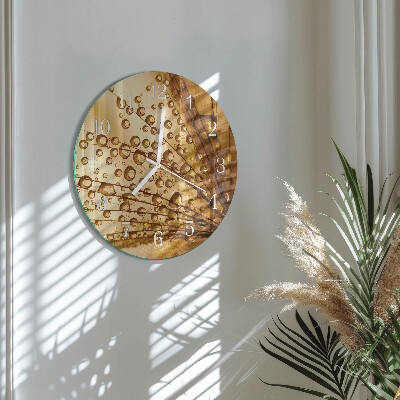 Glas wanduhr Löwenzahn