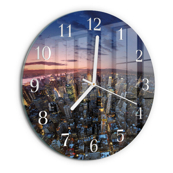 Glas wanduhr Horizont