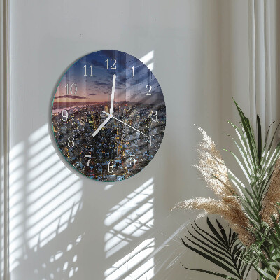 Glas wanduhr Horizont