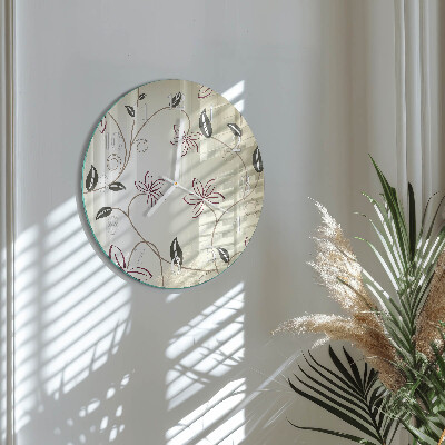 Glas wanduhr Blumenkunst