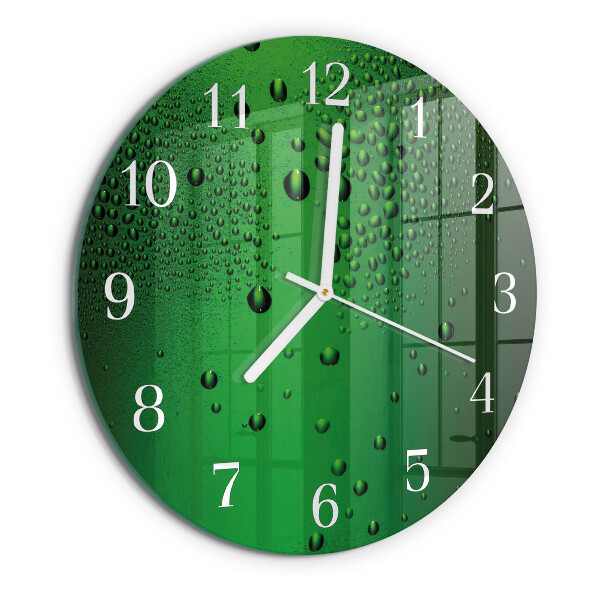 Glas wanduhr Wassertropfen