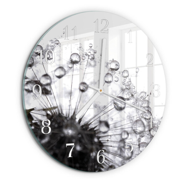 Glas wanduhr Löwenzahn