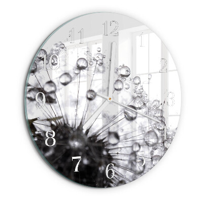 Glas wanduhr Löwenzahn