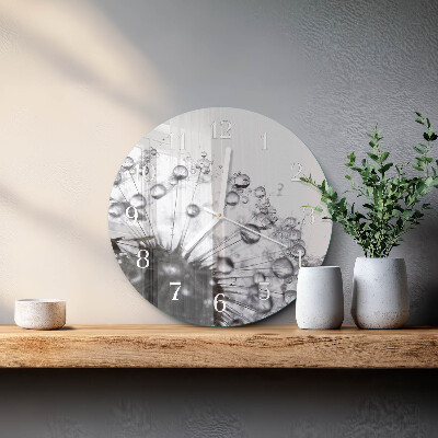 Glas wanduhr Löwenzahn