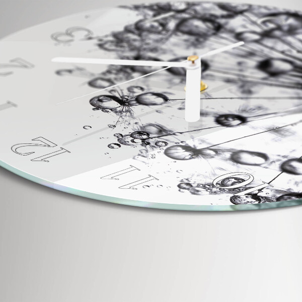 Glas wanduhr Löwenzahn