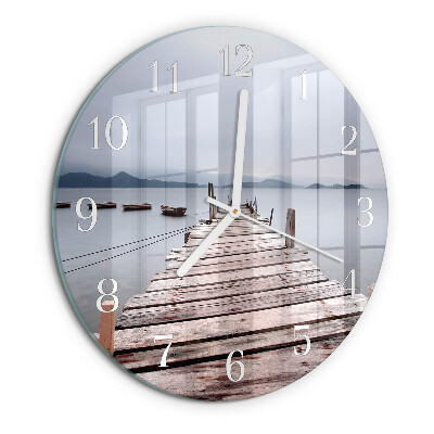 Glas wanduhr Netzwerk