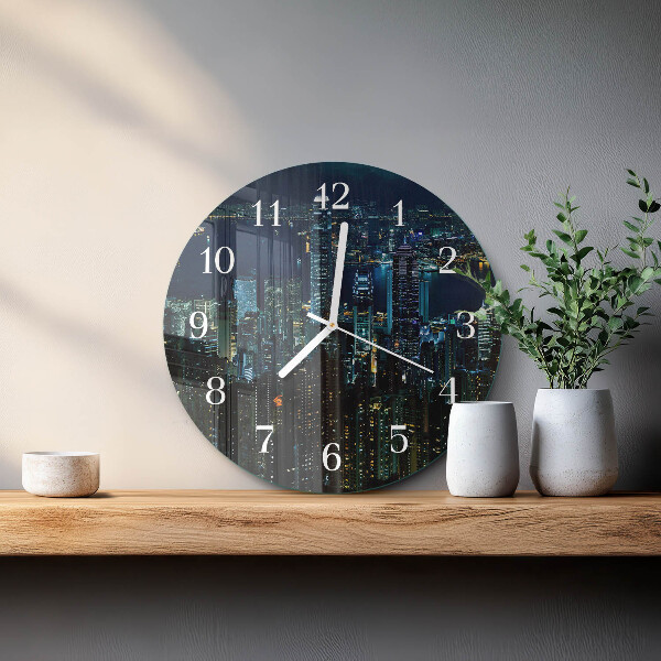 Glas wanduhr Horizont