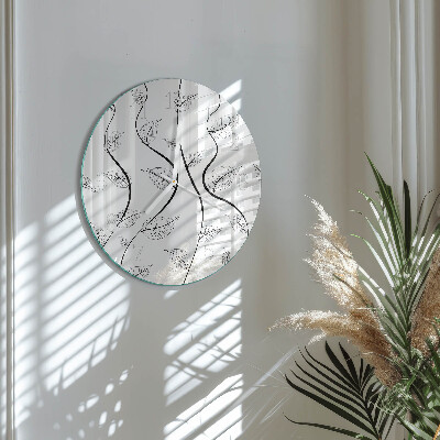 Glas wanduhr Die Kunst der Blätter