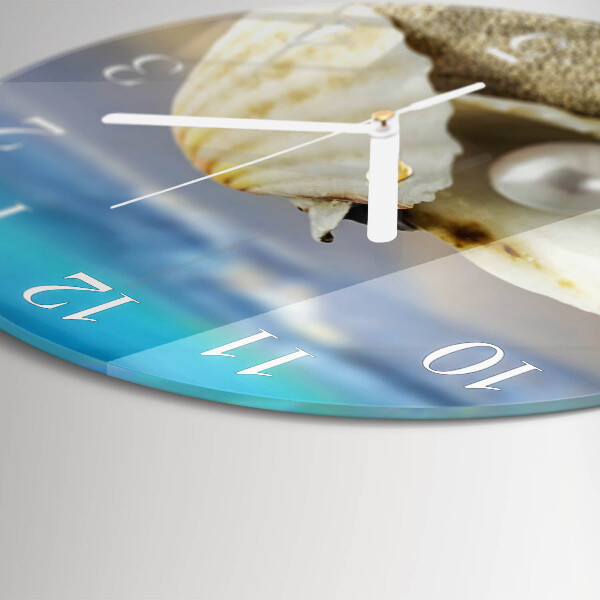 Glas wanduhr Muschelperle