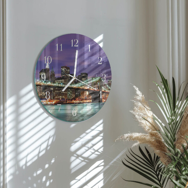 Glas wanduhr Horizontbrücke