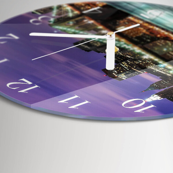 Glas wanduhr Horizontbrücke