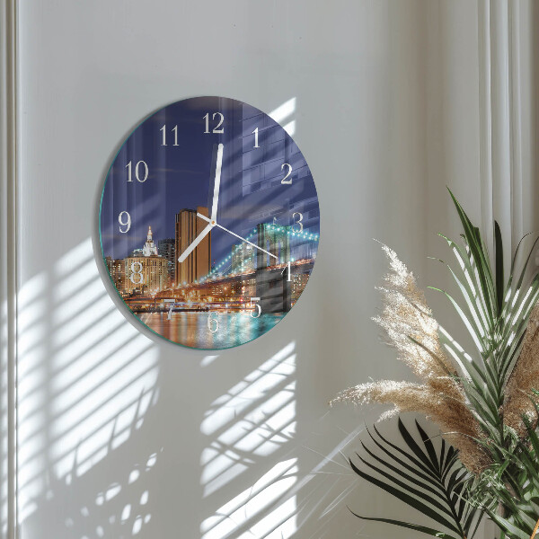 Glas wanduhr Horizontale Brücke