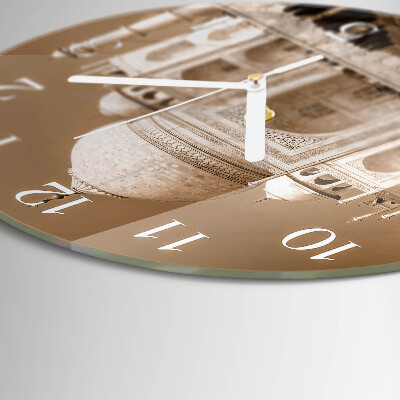 Glas wanduhr Taj Mahal Sepia