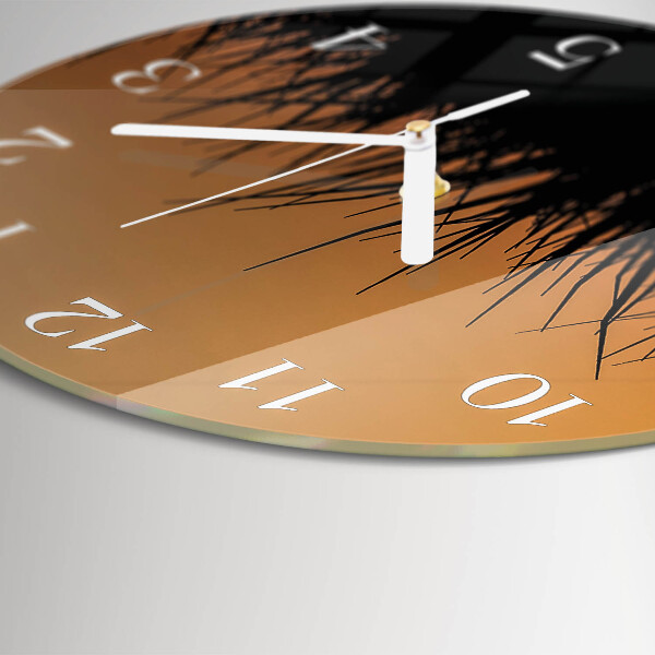 Glas wanduhr Gras