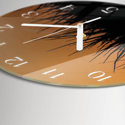 Glas wanduhr Gras