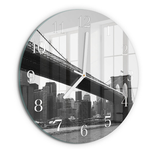 Glas wanduhr Brücke
