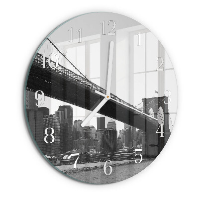 Glas wanduhr Brücke
