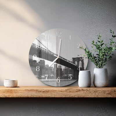 Glas wanduhr Brücke