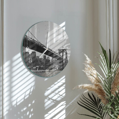 Glas wanduhr Brücke