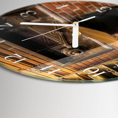 Glas wanduhr Brotbackofen