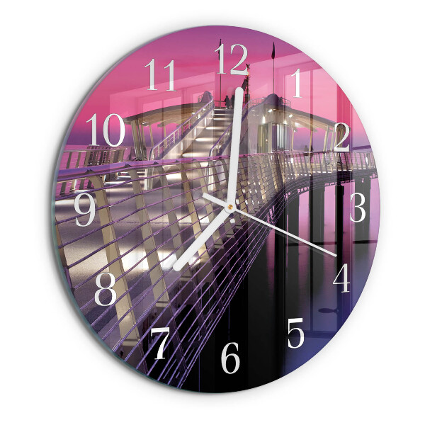 Glas wanduhr Pier