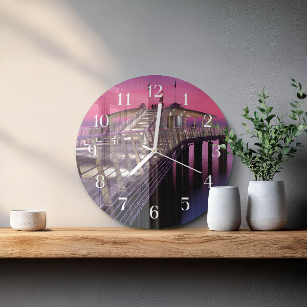 Glas wanduhr Pier