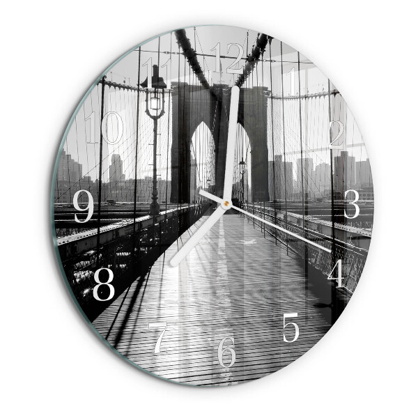 Glas wanduhr Brücke