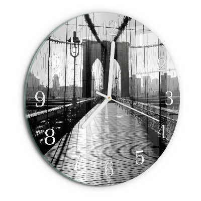 Glas wanduhr Brücke