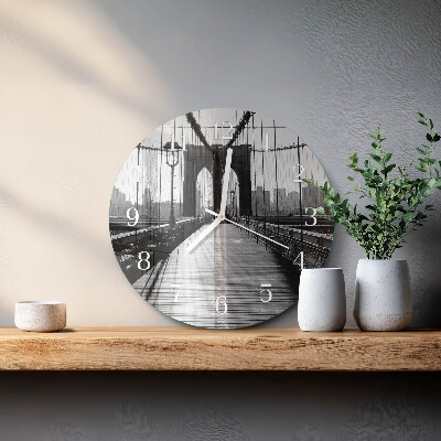 Glas wanduhr Brücke