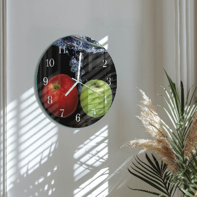 Glas wanduhr Äpfel