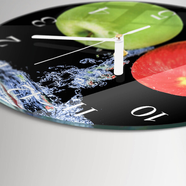 Glas wanduhr Äpfel
