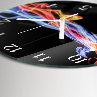 Glas wanduhr Abstrakter Rauch