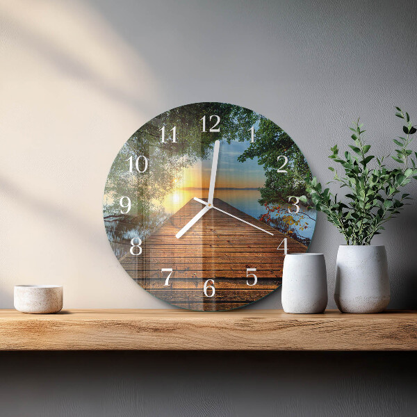 Glas wanduhr Netzwerk