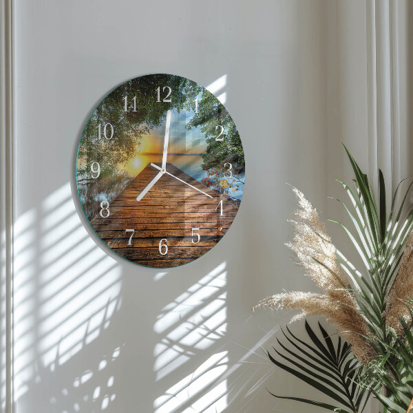 Glas wanduhr Netzwerk
