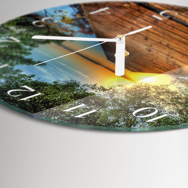 Glas wanduhr Netzwerk
