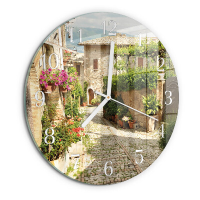 Glas wanduhr Blumenallee